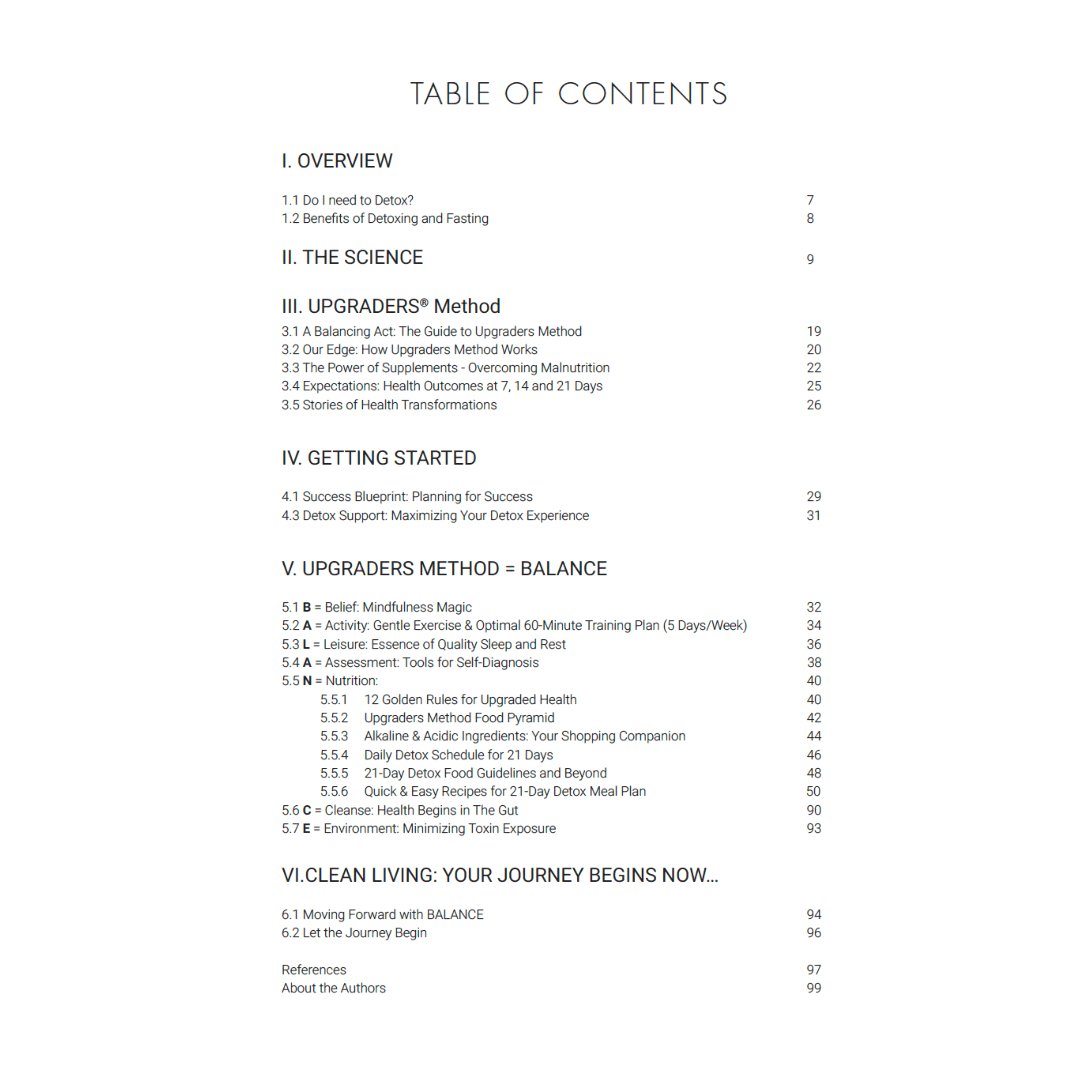 Table of Content